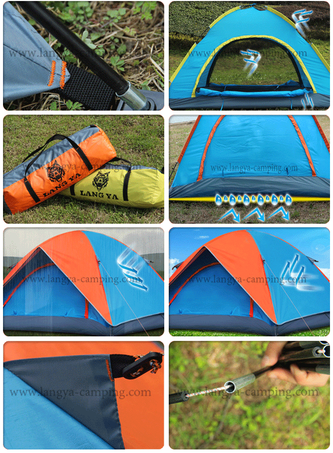 Silver coating 4 man tent