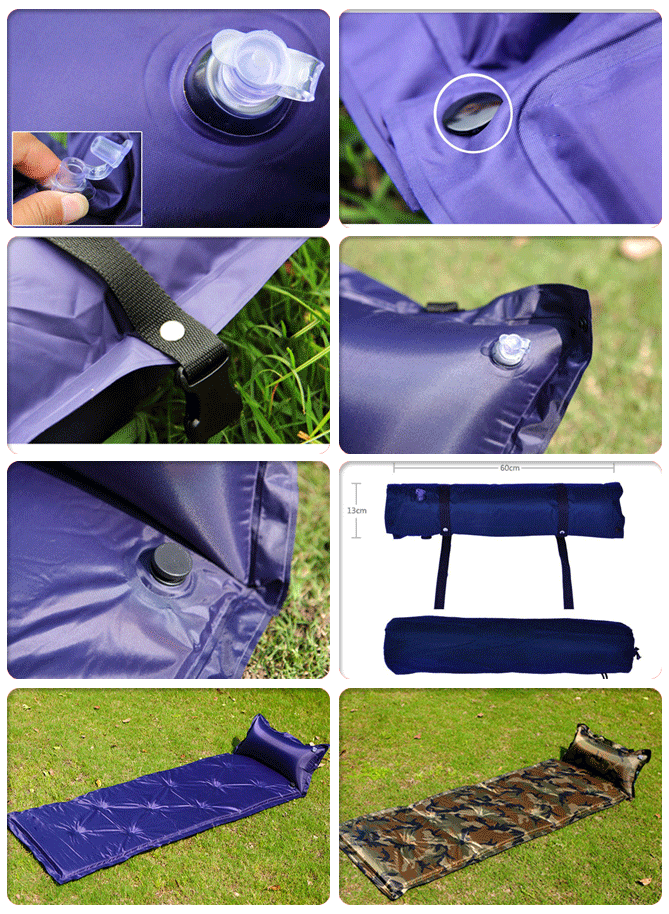 self inflating mat with pillow