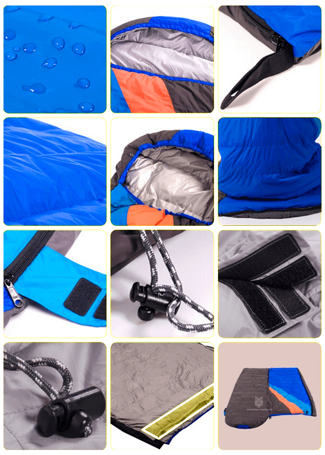 white duck down sleeping bag