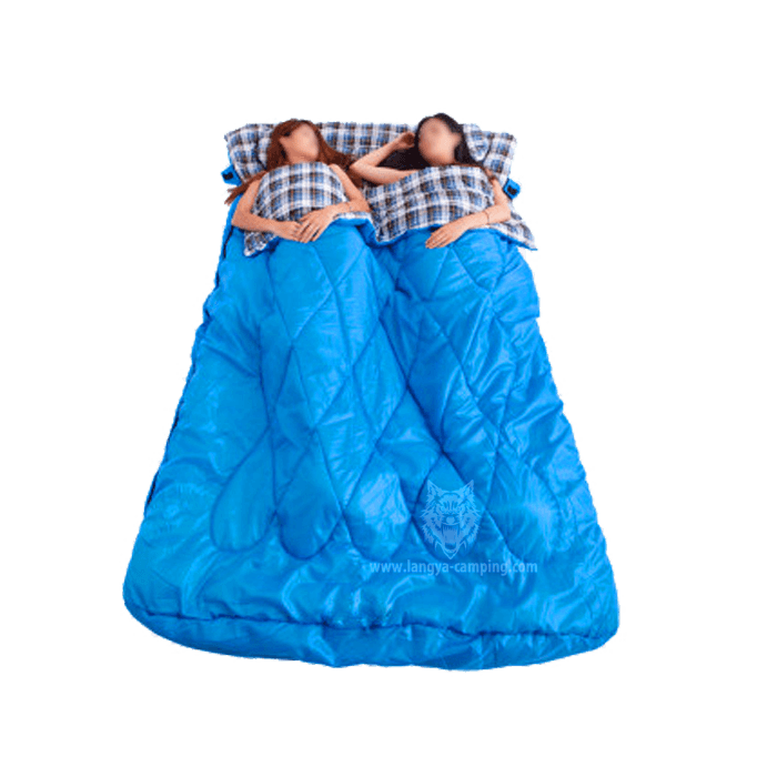 Queen size 2 person flannel sleeping bag