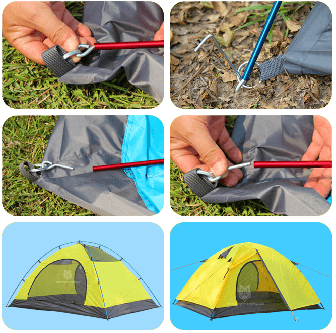 2 man double tape stitching tent